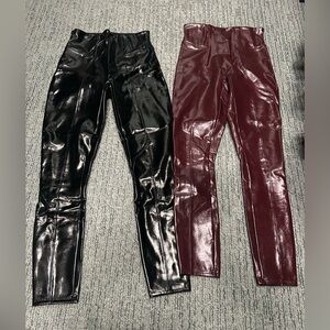 2 pair of patent leather spanx worn once